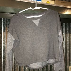 Gray cropped sweatshirt